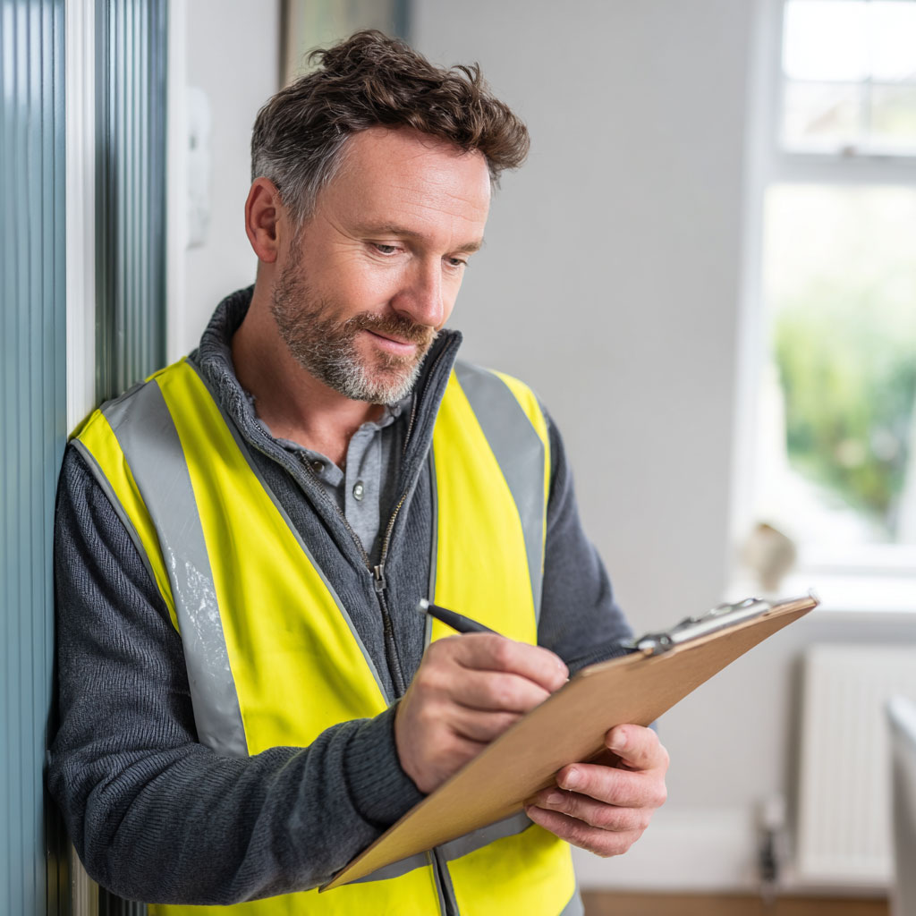 Image of EPC assessor with clipboard